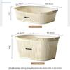 Large Plastic Laundry Basket Storage Bin,Hollow Out Dirty Clothes Basket,Dormitory And Bathroom Portable Storage Basket