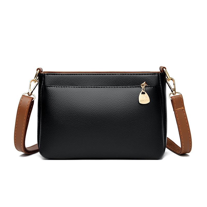 Women's bag 2025 winter new mother bag fashionable atmosphere shoulder messenger bag trendy middle-aged women's bag splicing handbag