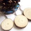 Wood Keychain Hanging Engraving Key Chain Shaped Hand-painted Accessory Jewelry Handmade Blank Round Keyring Making
