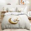 Stars And Moon Duvet Cover Twin King Muslim Ramadan Festival Bedding Set Microfiber Lamp Comforter Cover For Teen Adult Decor