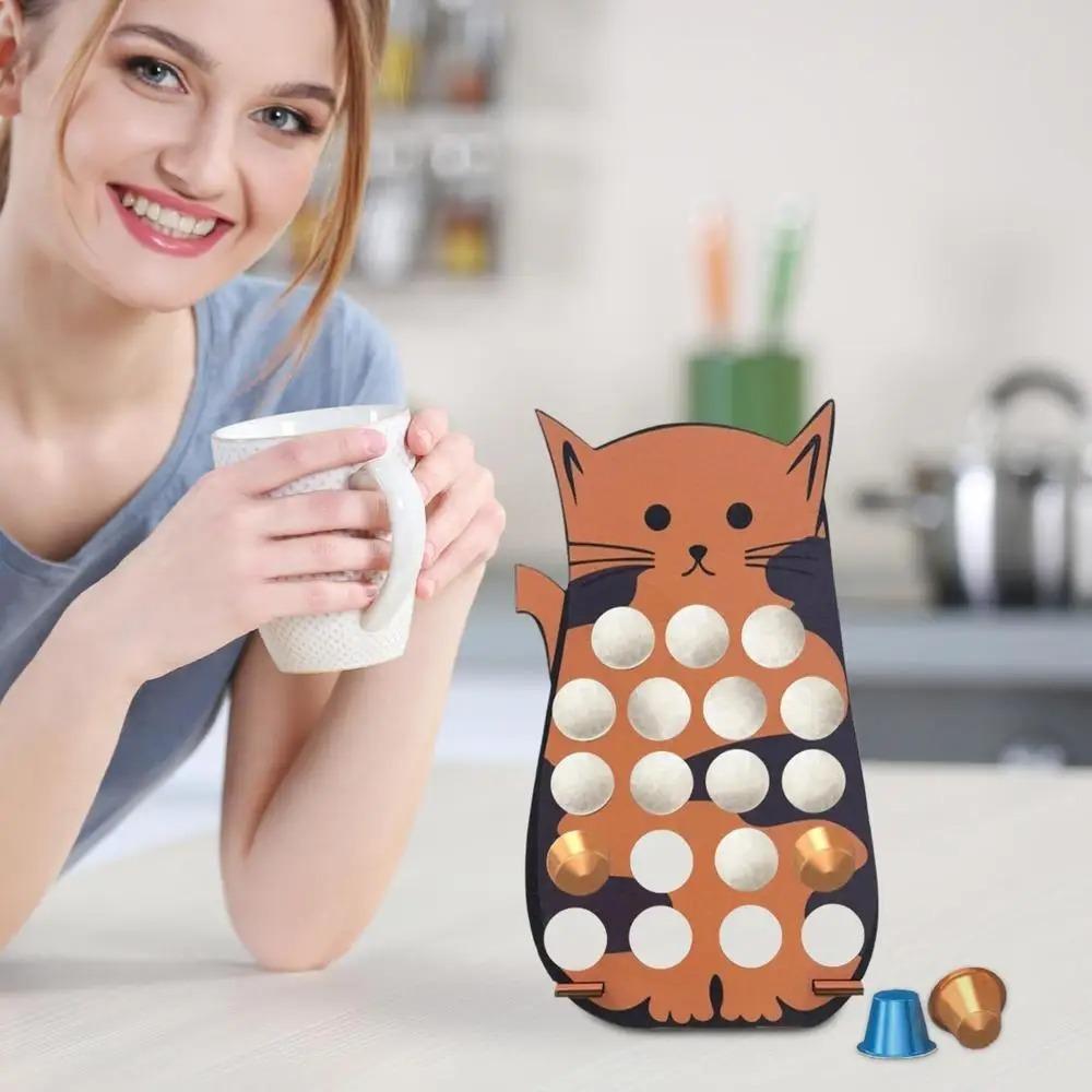 Multi-Tier Coffee Bar Organizer Wooden Coffee Stand for Tea Bags Chocolate Beans