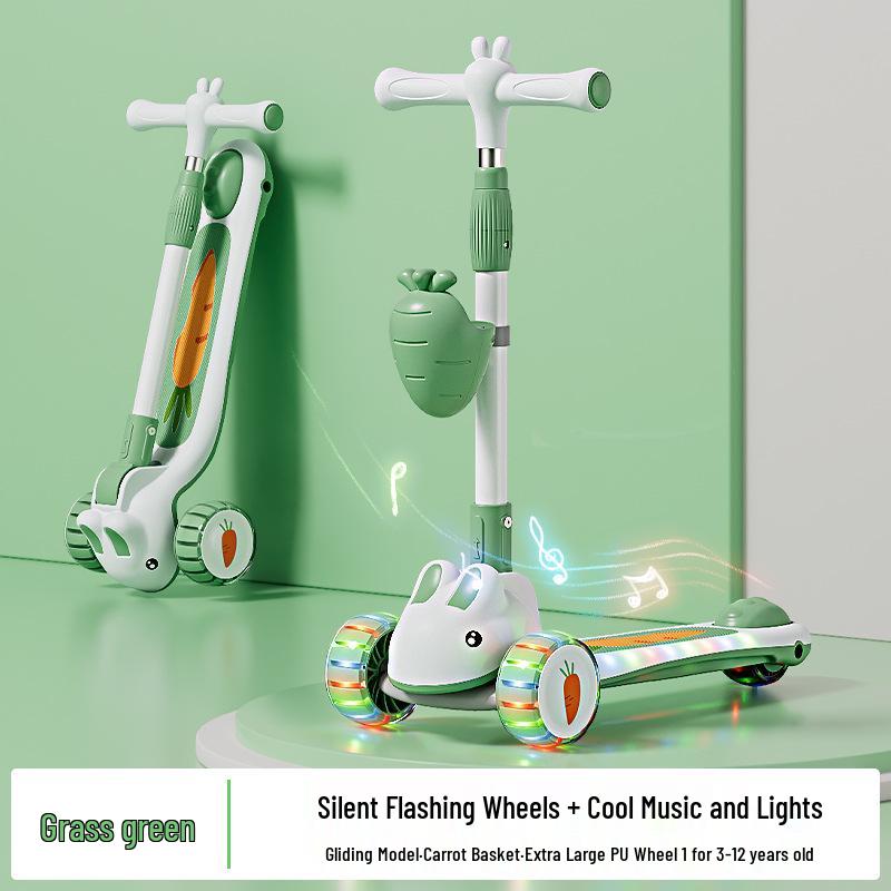 

Детский самокат: Многофункциональный 3-колесный с толкателем для возраста 1-6 лет