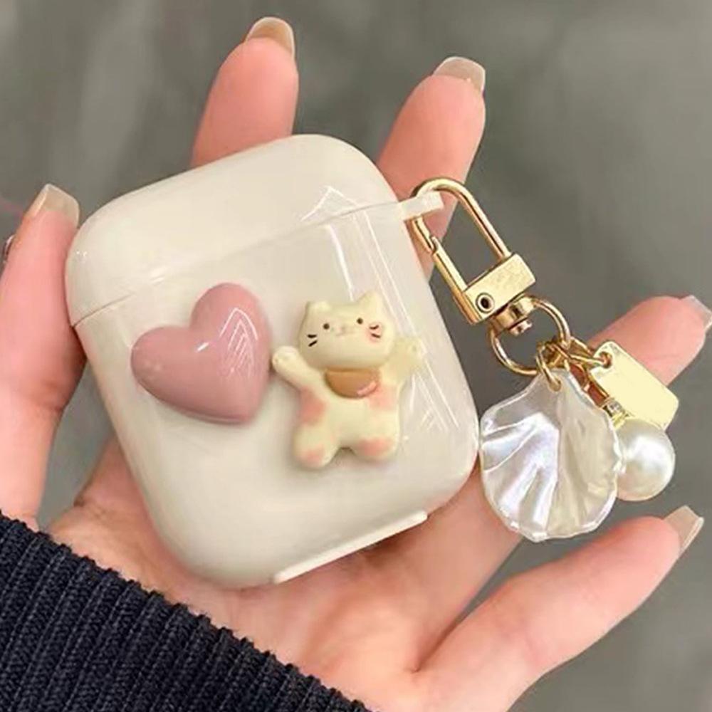 Apple Bluetooth Protective Case Earphone Case for AirPods Pro Cat Love Shell 1/1/1 Generation Cute Ins