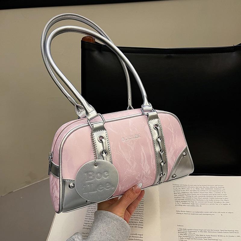 Bowling Bag for Women 2026 Casual Western Style Handbag, New Fashiable Retro Pillow Shoulder Bag