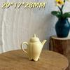 Mini Ceramic Petal Teapot Set Aesthetic Dollhouse Accessories Miniature Tea Party Props Desktop Ornament for Bedroom Shelf Decor