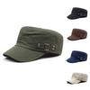 Four Seasons Flat Top Hat Men'S Simple Peaked Hat Fashion Baseball Cap Casual Cap, Commuter Sunshade Hat