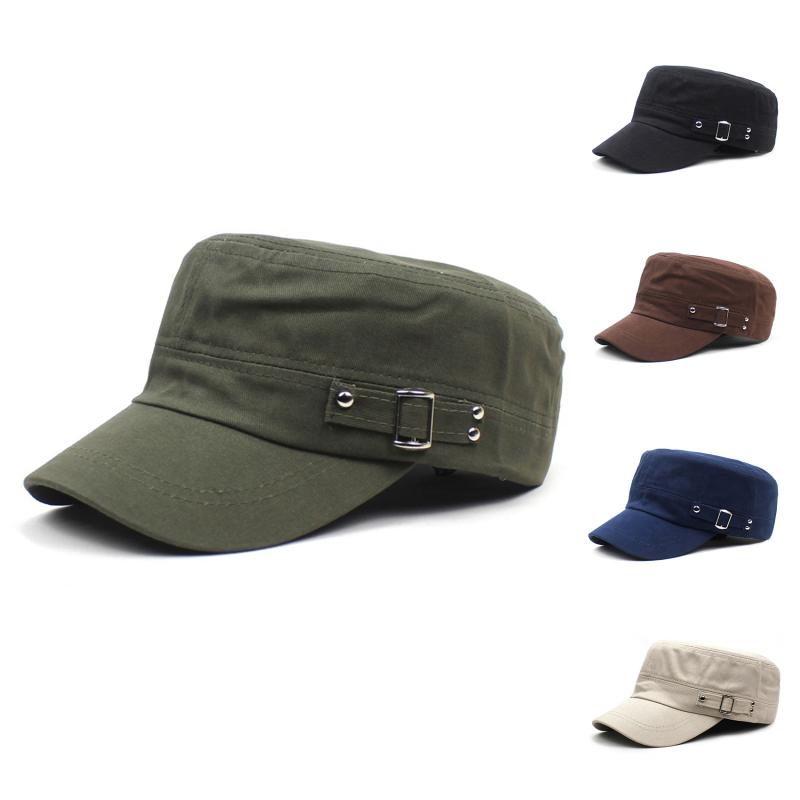 Four Seasons Flat Top Hat Men'S Simple Peaked Hat Fashion Baseball Cap Casual Cap, Commuter Sunshade Hat