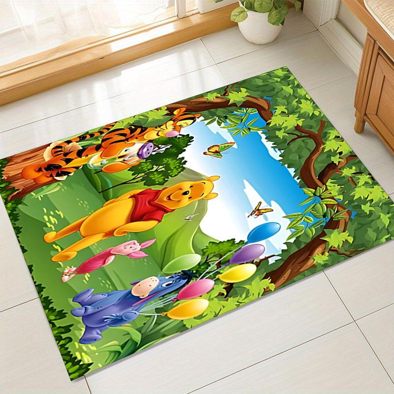 Winnie Pooh'S Forest Adventure Carpet For Playroom Bedroom Living Room Sofa Home Decorkids Game Area Rug Nonslip Floor Mat