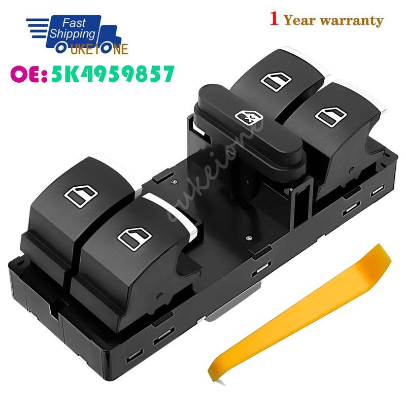 5K4959857 For VW Golf MK5 MK6 Tiguan Touran Jetta Passat Front Left Master Driver Side Electric Power Lifter Window Switch