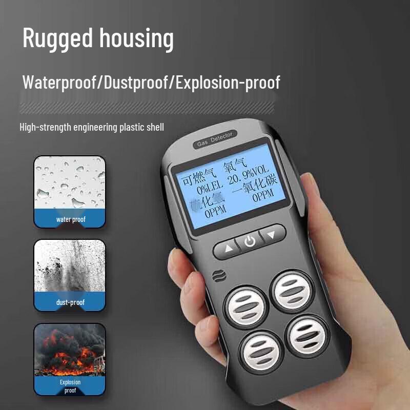 Portable 4-in-1 Toxic Gas Detector