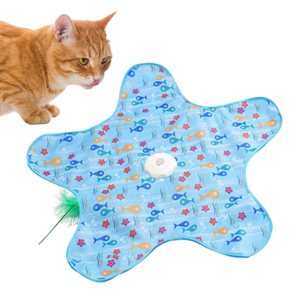 Automatic Cat Toys Indoor Cat Toy Star-Shaped Chew-Proof Three Speed Games for Teething Hunting Mental Stimulation Training