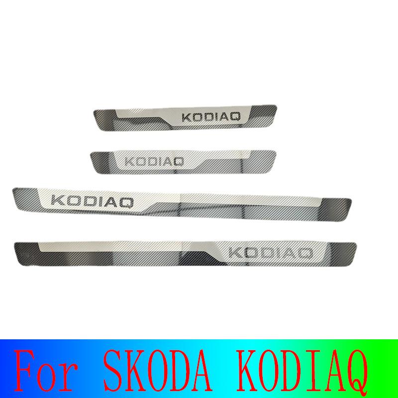

Для SKODA KODIAQ защита кромки двери автомобиля, внешние аксессуары, накладка на порог, накладки, аксессуары из нержавеющей стали, хром