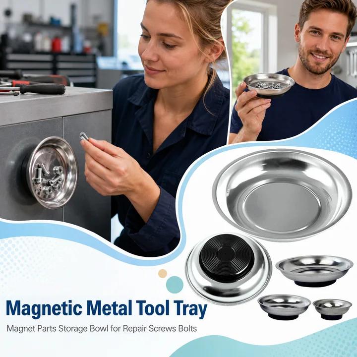 Magnetic Tool Bowl for Screws and, Parts Tray