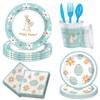 Easter Bunny Egg Theme Party Set Holiday Disposable Paper Plate Paper Cup Paper Towel Tableware Decoration