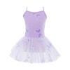 Girls Ballet Tutu Dress Cross Back Shiny Sequin Butterfly Embroidery with Built In Briefs