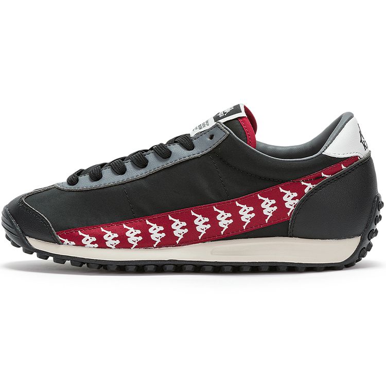 Kappa Commuting Casual Retro Slip-Resistant Durable Lightweight Low-Top Running Shoes Unisex sneaker Black Red K0CY5MM18-990