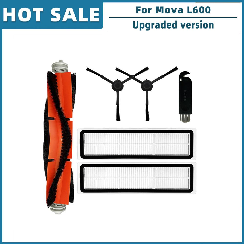 Replacement For Mova L600 Z500 Robot Vacuum Cleaner Spare Parts Accessories Roller Main Side Brush Hepa Filter Mop Rag Cloth