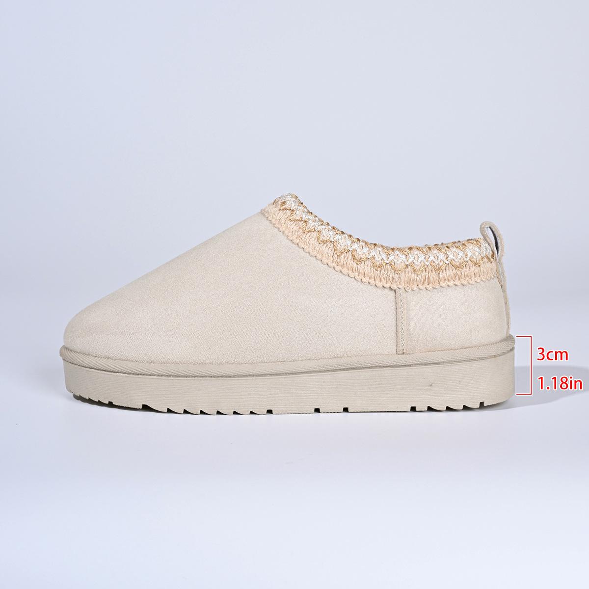 

Женские зимние сапоги, новый осенне-зимний стиль, с флисовым носком, полусапоги и большие хлопковые ботинки 43 бежевый