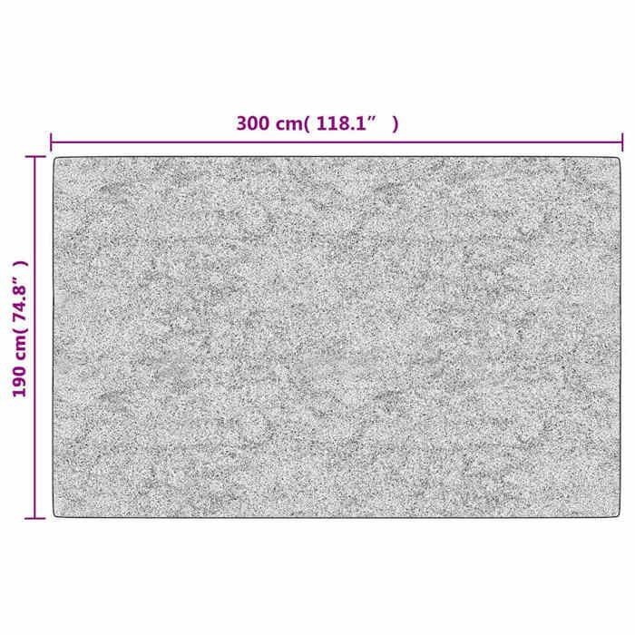 VidaXL Tapis lavable antidérapant 190x300 cm Noir et blanc