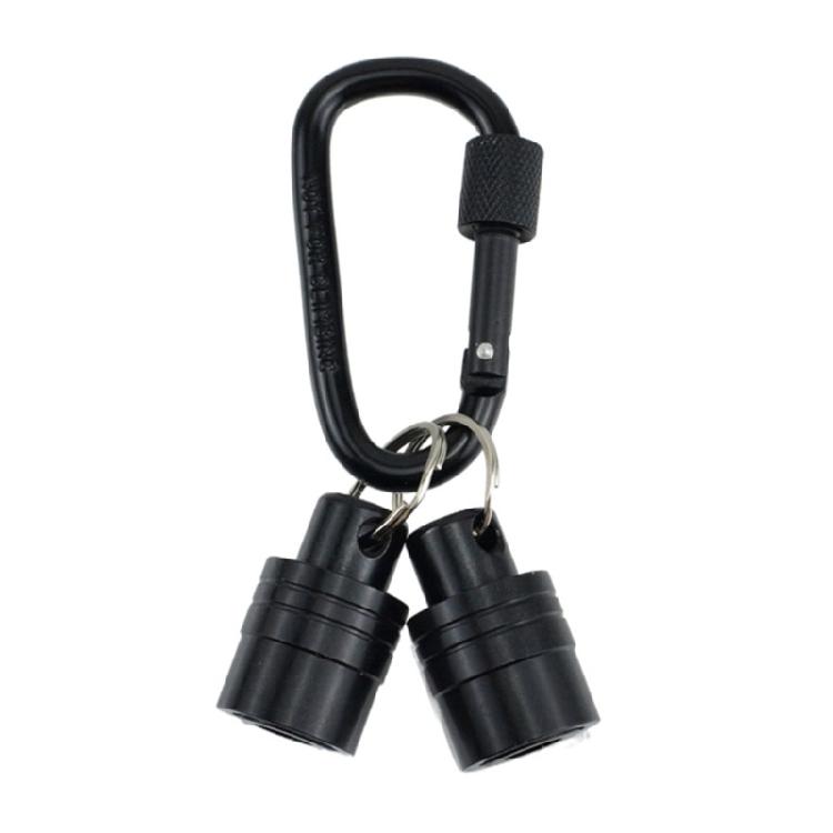 Bit Holders Key Chain,1/4inch Portable Drill Holders with Black Carabiners Hook, Hex Shanks Bit Holsters, Quick Changes