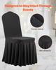 30 Pcs Black Chair Covers, Polyester Spandex Chair Cover, Stretch Slipcovers for Wedding Party Dining Banquet Flat-Front Chair Covers, Fits Chair