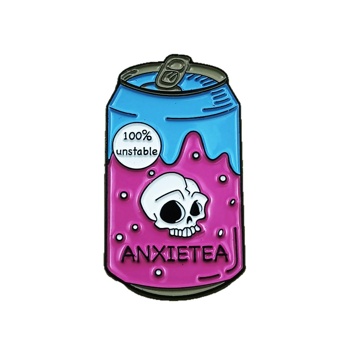 Skull Cartoon Brooch: Creative English Letter Alloy Badge for Clothing Accessories
