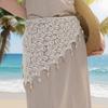 Countryside Style Hollow Out Lace Shawl Exotic Crochet Flower Scarves Simple Fart Curtain  Summer