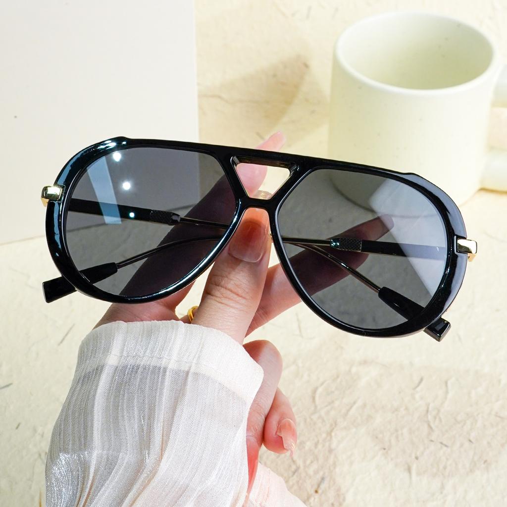 Trendy Double Bridge sunglasses for Women Men with PC Lens and Fashionable Decorative Frame Eyewear Perfect for Birthdays