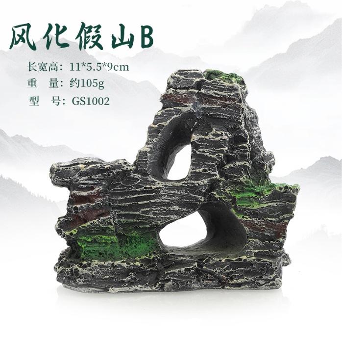 Fish Tank Decoration Flocking Resin Crafts Ornaments