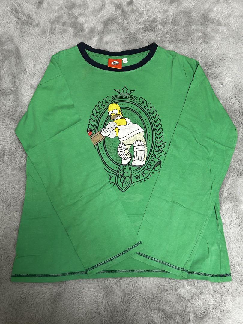 

[USED] Rare The Simpsons Long Sleeve T-Shirt Homer Green