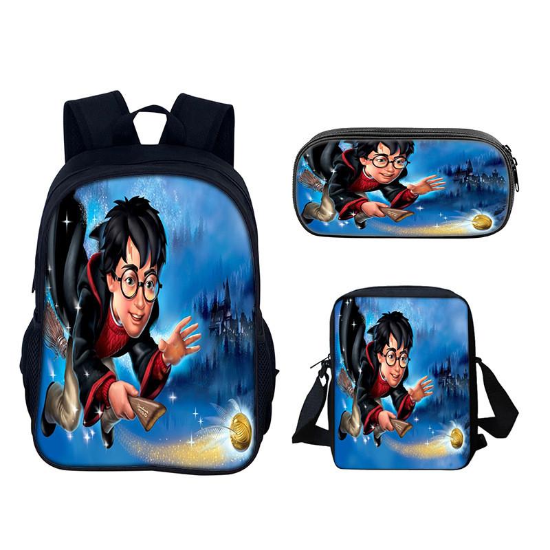 Harry Potter Rucksack für Schule und Reisen aus Nylonmaterial mit 20 l Fassungsvermögen für Schüler und Jugendliche