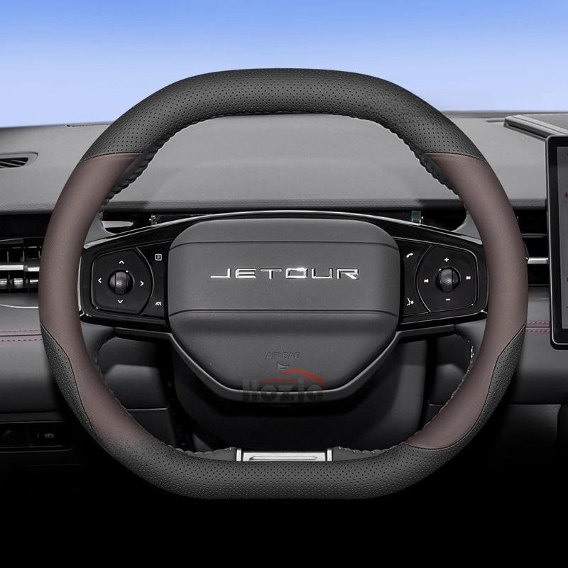 Leather Car Steering Wheel Cover for Chery Jetour Dashing Pro Plus Max    2024 2025 Interior Accessories