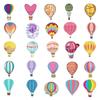 50PCS Hot Air Balloon & Cartoon Girl PVC Stickers for Skateboards, Water Bottles, Luggage.