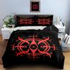 Red, Geometric, Symmetrical. Bedding Duvet Cover Sets Duvet Covers Pillowcases Gifts (1 * Duvet Cover 2 * Pillowcases, Without Duvet Insert)