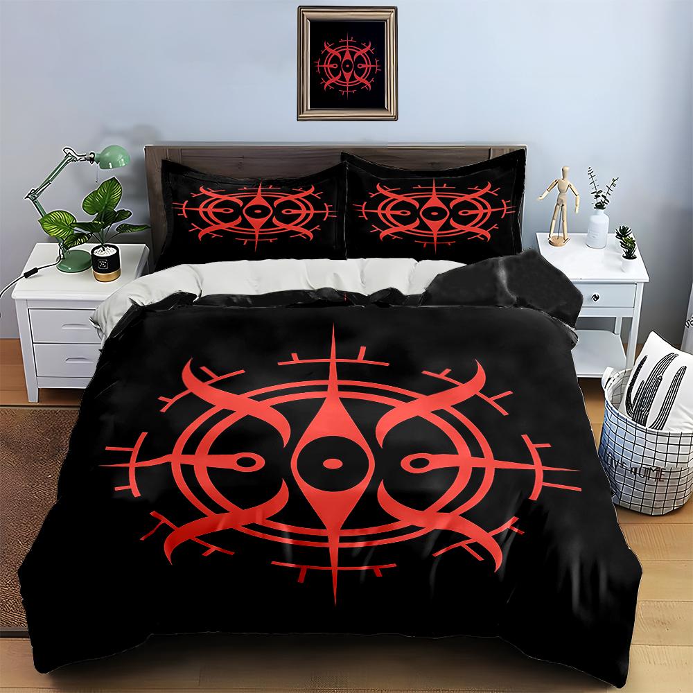 Red, Geometric, Symmetrical. Bedding Duvet Cover Sets Duvet Covers Pillowcases Gifts (1 * Duvet Cover 2 * Pillowcases, Without Duvet Insert)