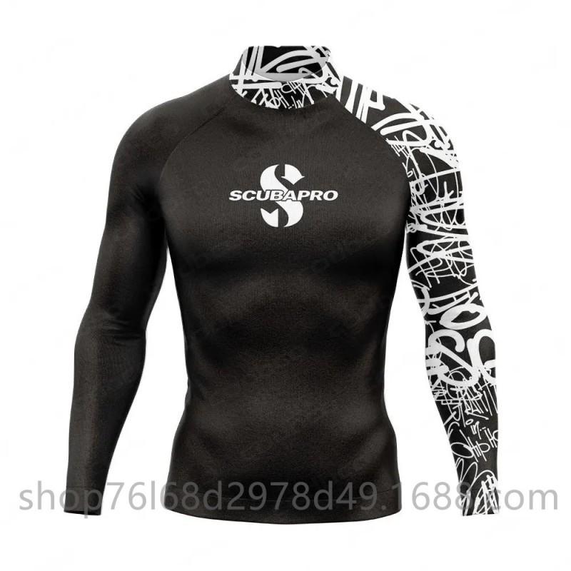 SCUBA Surfing Suit Outdoor Sunblock Snorkeling Swimsuit Long-sleeved Split Top Quick-drying Jellyfish Men's Diving