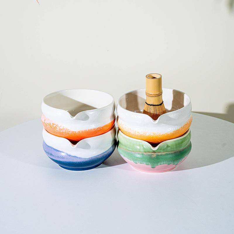 4/8PCS Japanese Matcha Blender Set with Bamboo Whisk Matcha Brush Teaspoon Kiln for Beverage Shop Tea-Making Tools