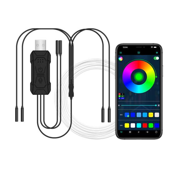 Car Colorful Ambient Light with Wireless App/RF Remote Control LED Interior Lighting Kit for Car Truck SUV RV Boat Home Bedroom Party Decor