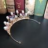Headwear Handmade Birthday Tiaras for Girls Pearl Headband Princess Crown Butterfly