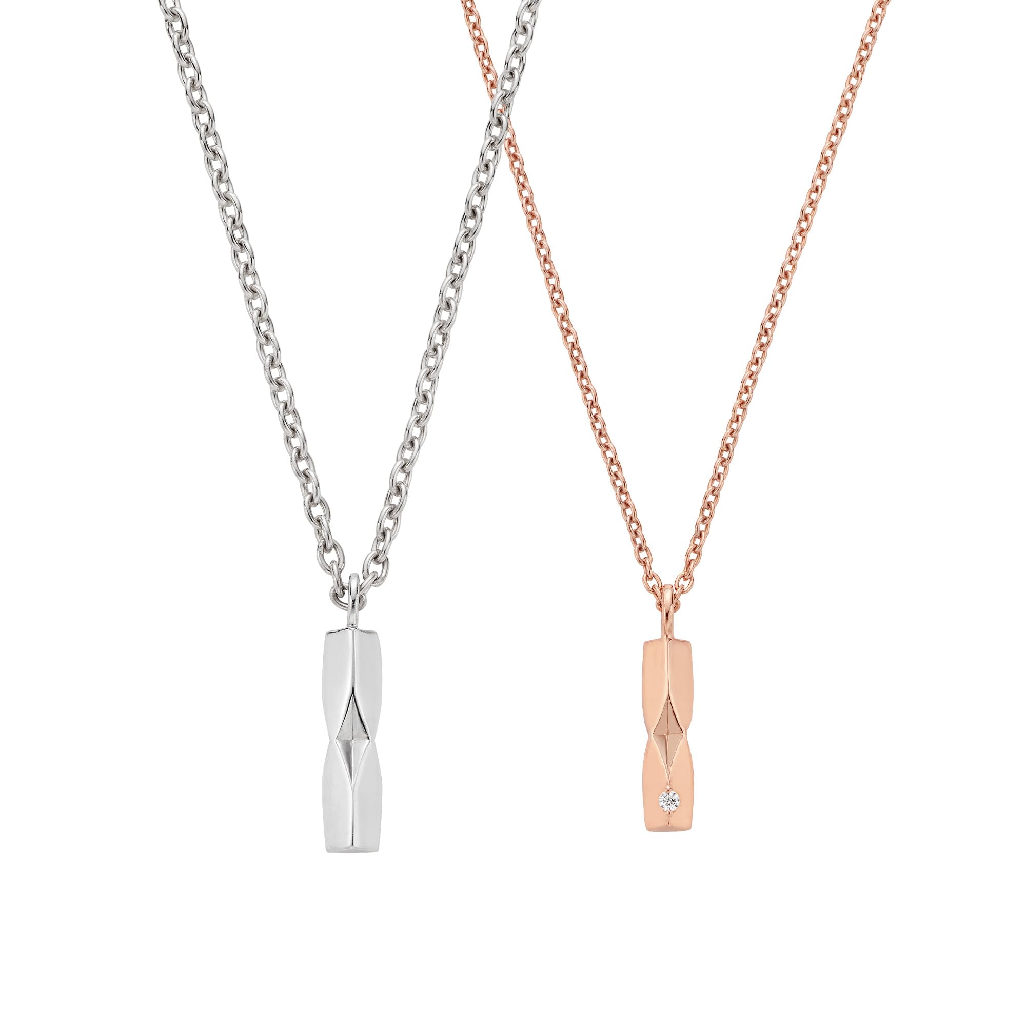

Vendome Pair Necklace Silver 925 Hourglass GS9D0038 CZ [VA Aoyama] [Official]