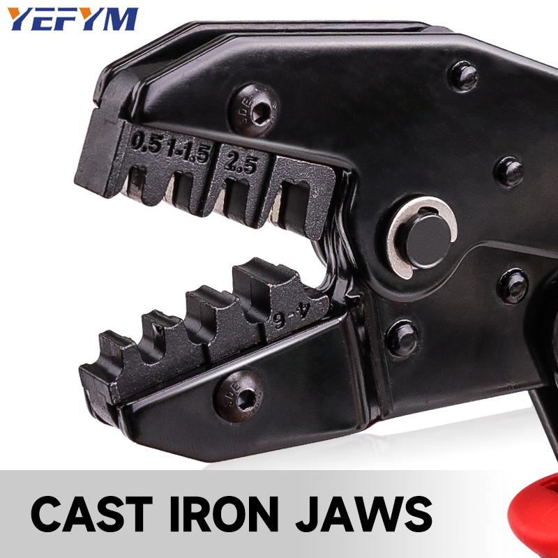 Barrel-type Terminal Crimping Tool,Ratcheting Wire Crimping Pliers. It is suitable for AWG 20-10 (0.5-6mm²) and serves as an electrical crimping tool.