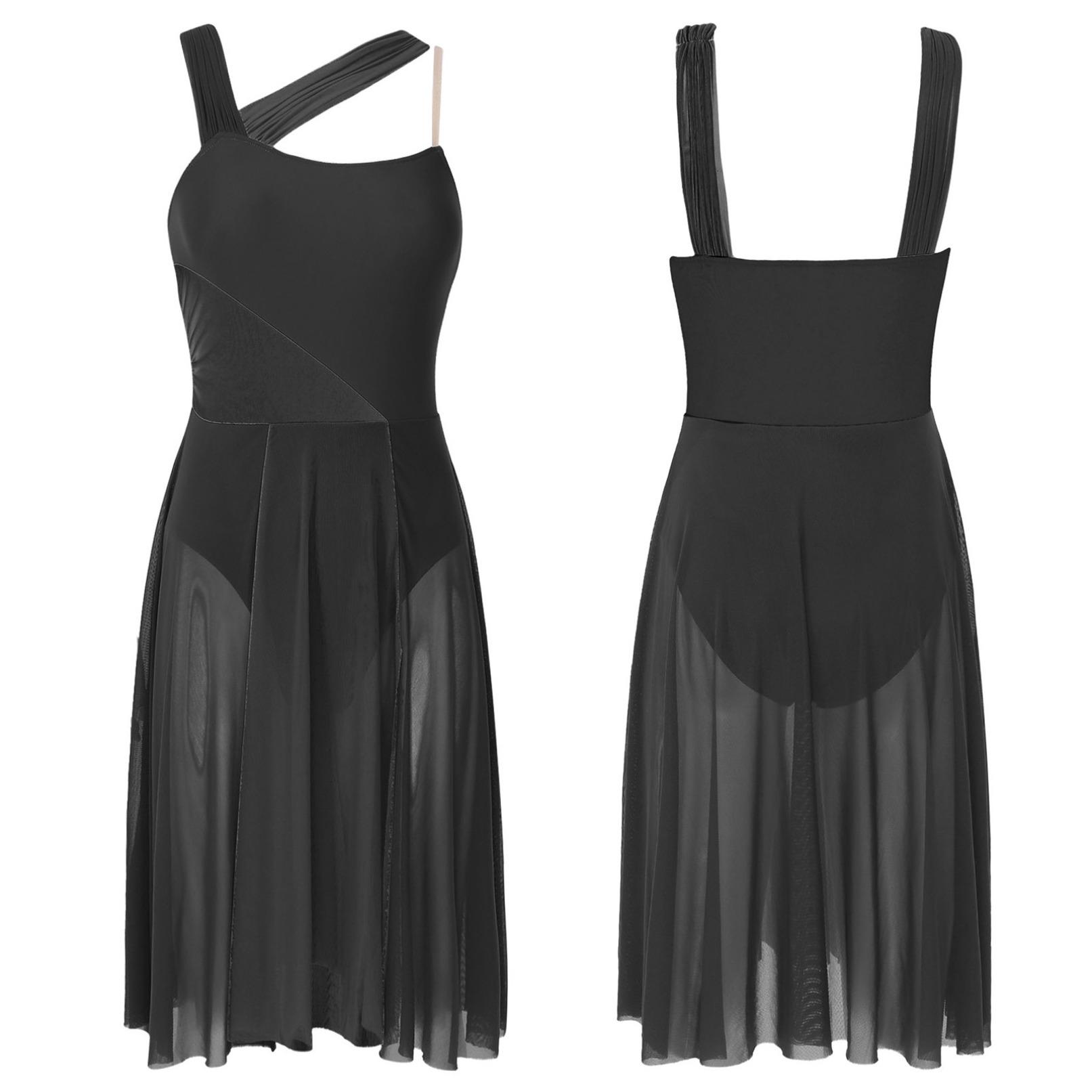 Women's Lyrical Modern Contemporary Mesh Long Leotard Dance Dress Costume  Ballet Dancewear  buy the best products in the Ayzeze online store