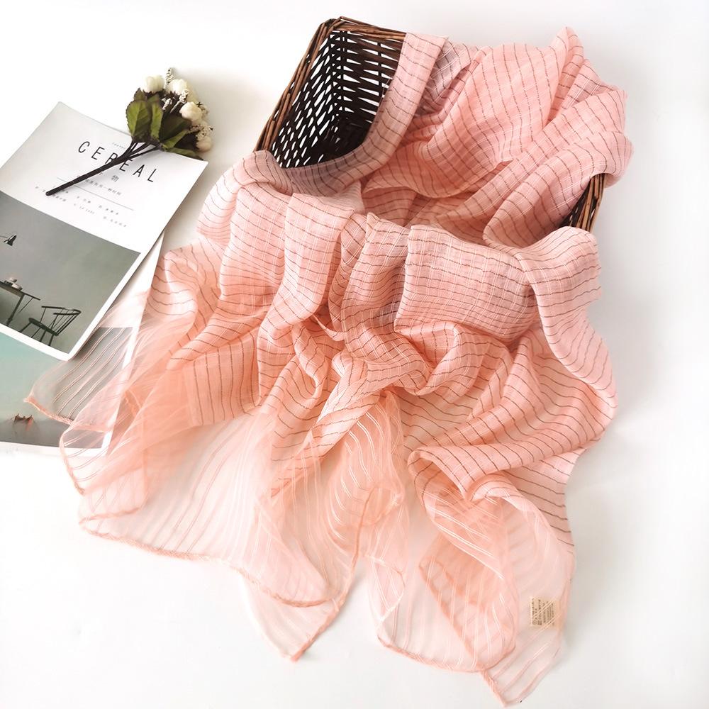 

Шелковый шарф нового стиля для женщин весенне-осенний шарф для женщин шарф из смеси шелка тутового дерева и хлопка шарф с золотой нитью