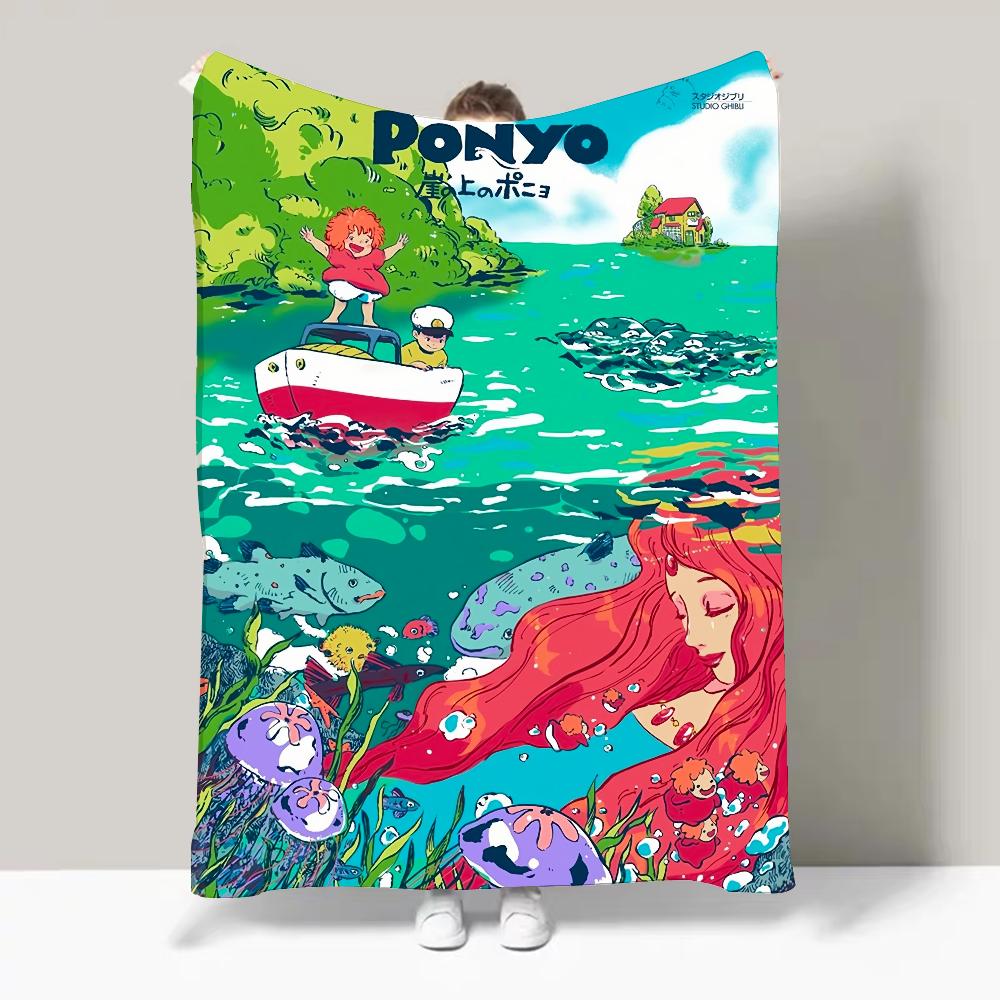

Cute P-Ponyo Anime P Blanket Design Lightweight For Dorms, Naps, Living Room, Office,Sofa,All-Season 75x90cm