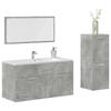 VidaXL Bathroom Furniture Set 3 Pcs Concrete Grey 3324872