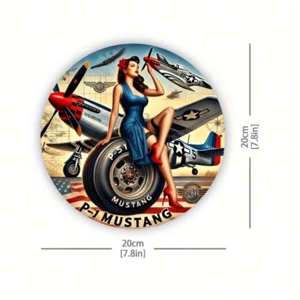 P-51 Mustang Wandkunst Metall Dekor für Zuhause Bar Garage Raum Dekor Schild