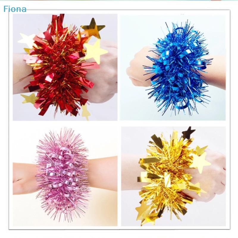Metallische Lametta-Handgelenkschmuck-Armbänder, Großpackung Glitzernde Pompon-Armbänder für Kinder-Tanzaufführungen, Cheerleading & Party-Dekoration