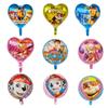10/50pcs Paw Patrol Balloon Round Heart Cartoon Dog Aluminum Film Children Birthday Party Decoration Helium Globos S Sensory Compression Bouncy