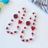 Strawberry Pearl Phone Chain Cherry Love Beads Pendant Charm Sweet Earphone Case Hanging Rope Anti-Lost Lanyard Strap Bag Decor