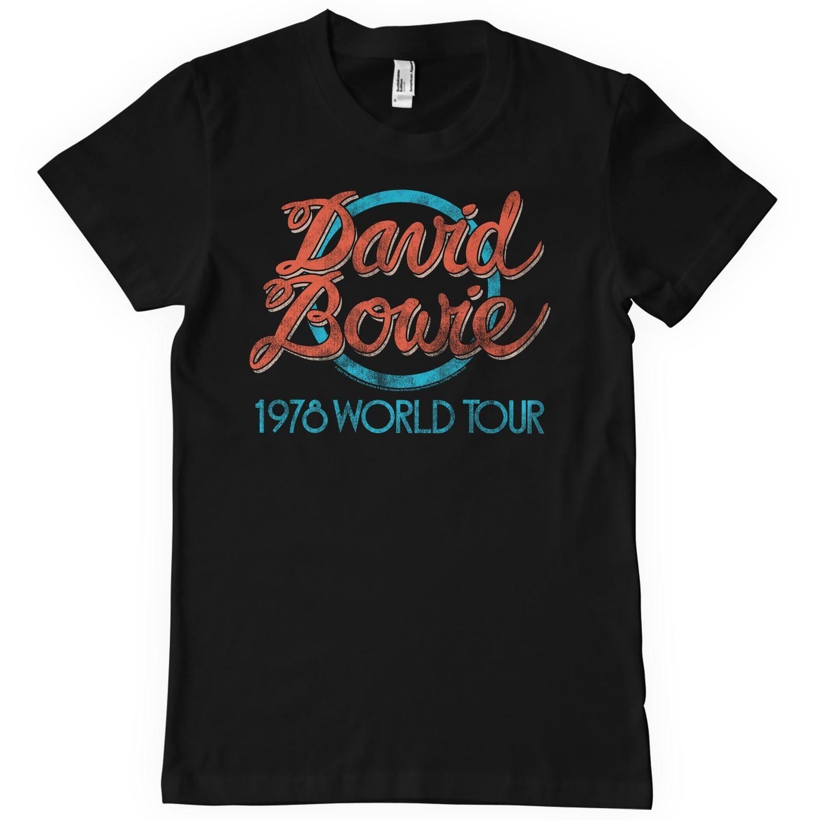 Officially Licensed David Bowie 1978 World Tour Men s T-Shirt S